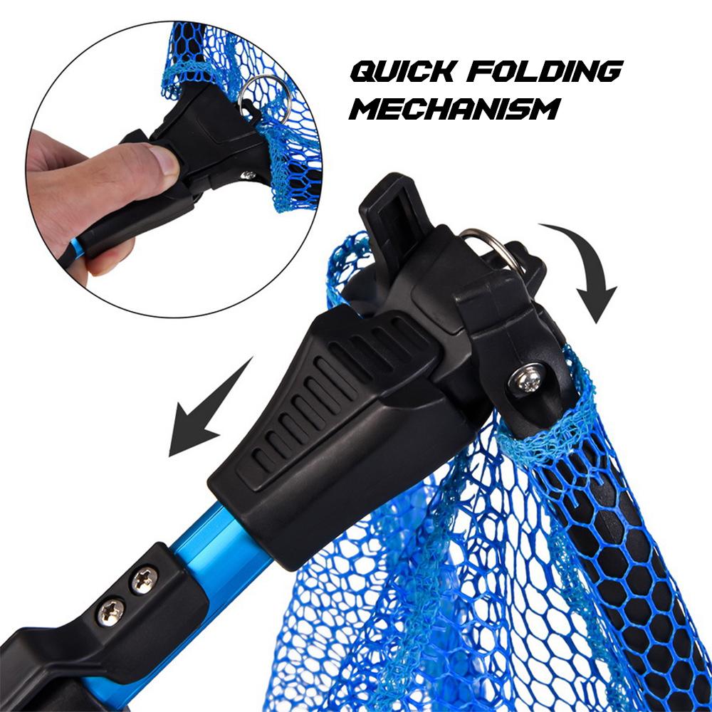 Ống lồng lưới đánh bắt cá, có thể thu gọn, thiết kế 2 phần, kéo dài đến 98cm