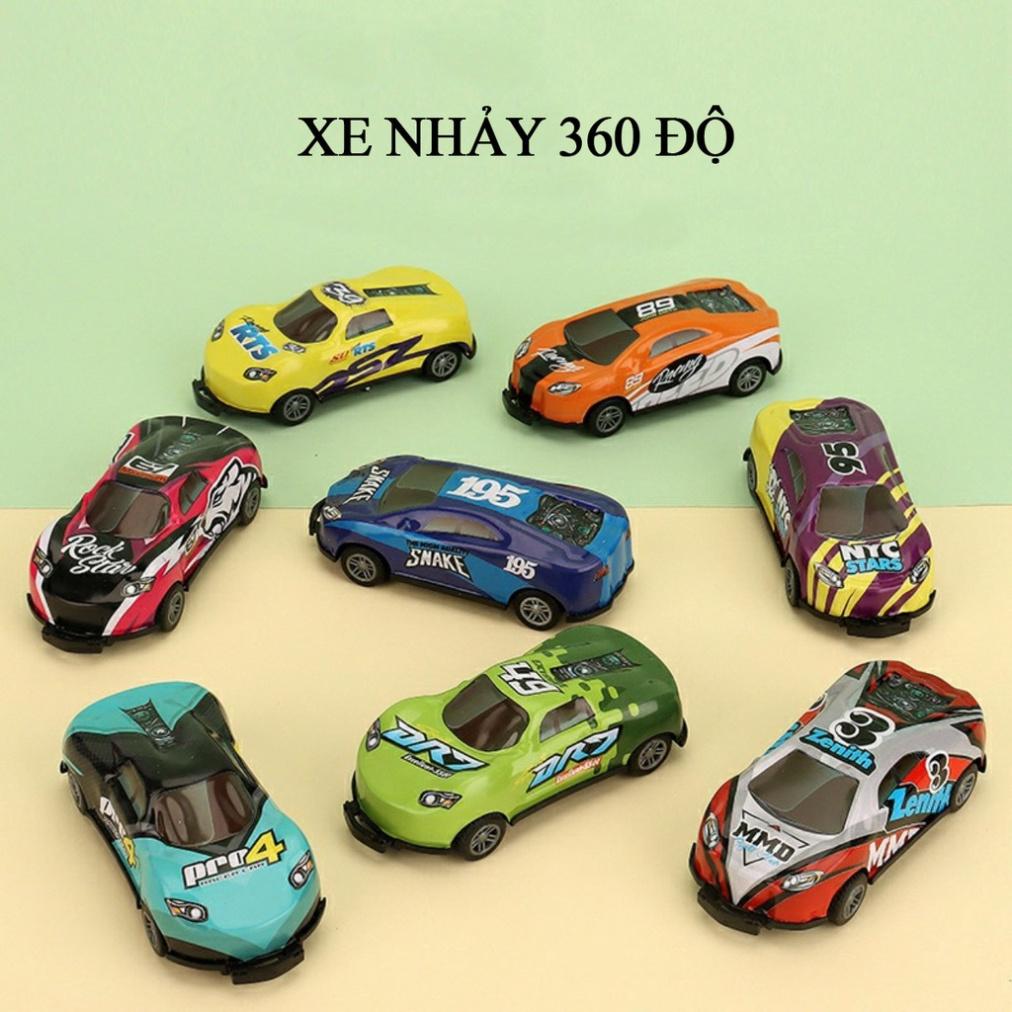 Xe ô tô đồ chơi trẻ em siêu xe nhảy 360 độ chạy đà mini xô đẩy va chạm và phục hồi