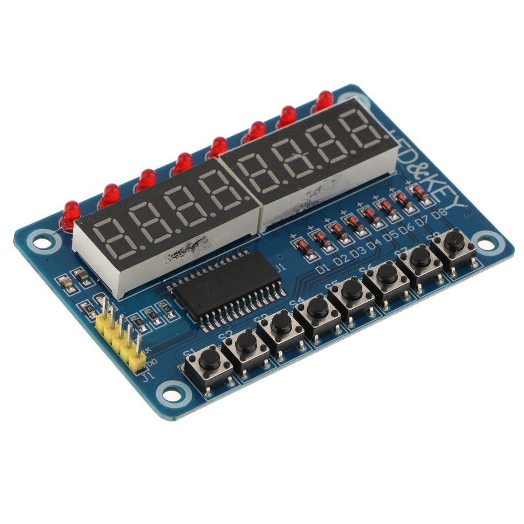 TM1638 LED Display 8-Bit Digital Tube Module 8 Keys 8 Bits Keyboard Compatible With STC