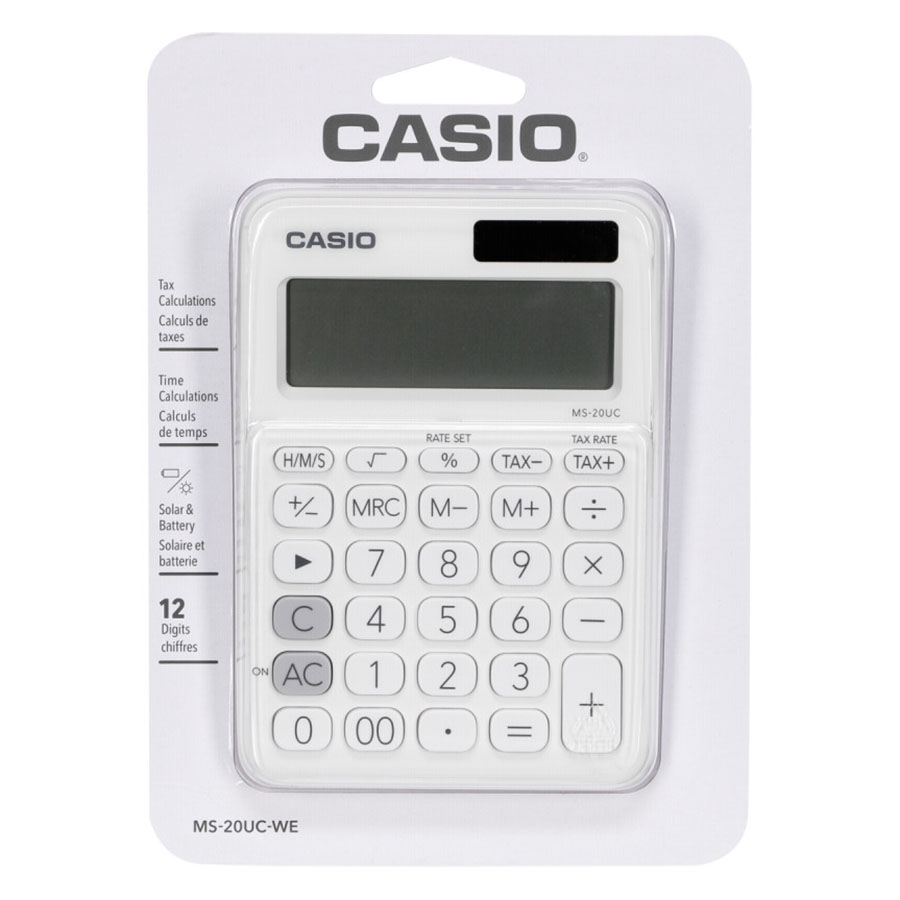 Máy Tính Để Bàn Casio Sắc Màu MS-20UC-WE - Trắng