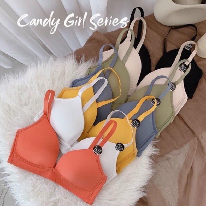 Áo Ngực Không Gọng Nữ. Áo Lót Không Gọng Mút Mỏng Thông Hơi Candy girl siêu mát siêu êm A1004