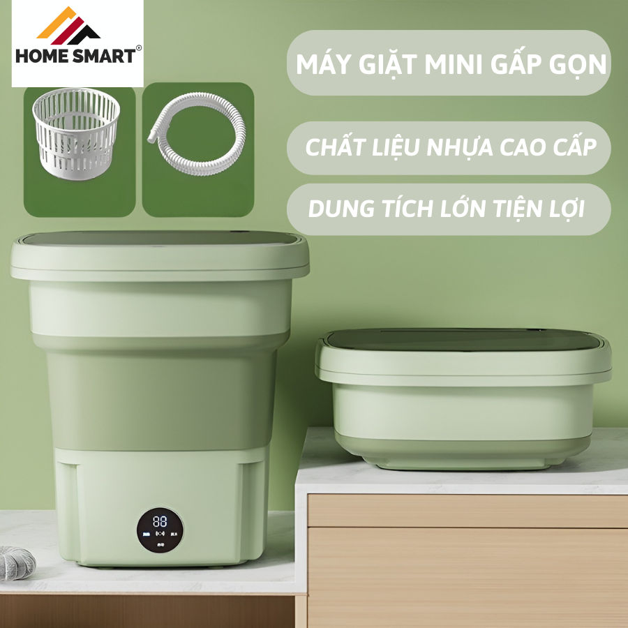 Máy Giặt Mini Tự Động Máy Giặt Gấp Gọn Khử Khuẩn Bằng Ánh Sáng Xanh SUMI