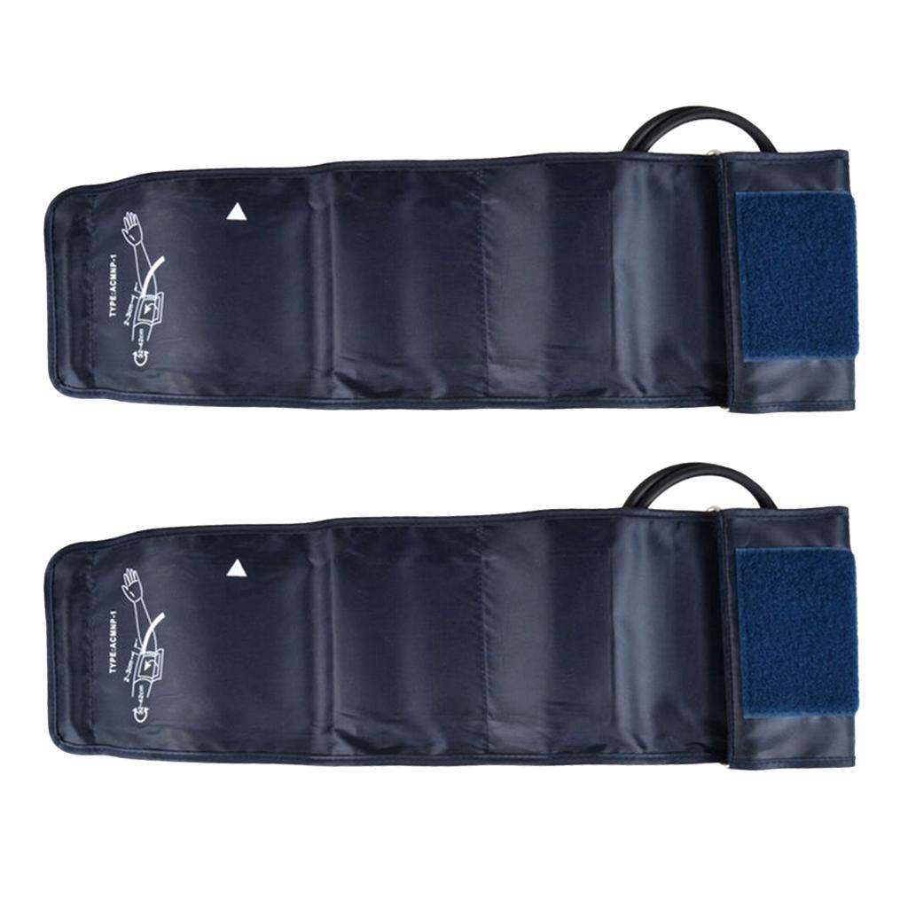 2 Pcs Large Arm Blood Pressure Cuff Monitor Replacements For Adult Blue
