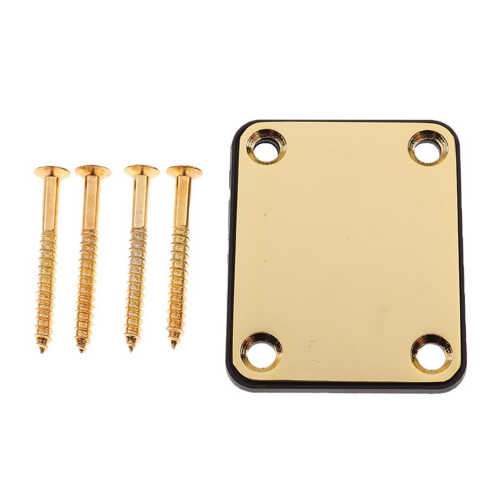 Guitar Bass Neck Mounting Plate with Screws for ST TL Guitar Parts Accessories