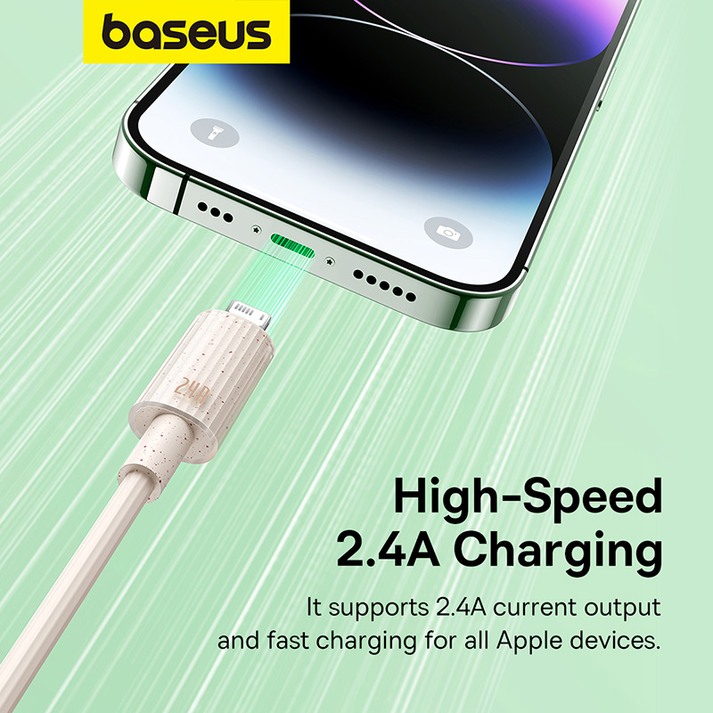 Cáp Sạc Nhanh USB to iP Baseus Habitat Series Fast Charging Cable USB to iP 2.4A (Hàng chính hãng)