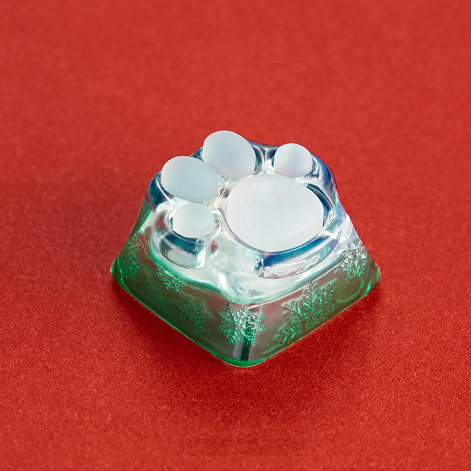 Cute 3D Clear Cat Paw Mechanical Keyboard Keycap for Cherry MX