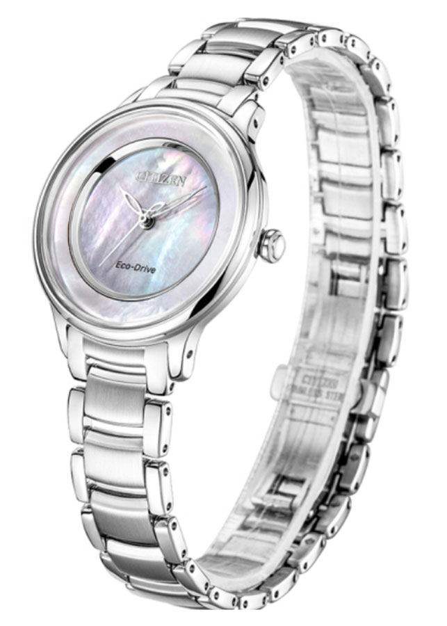 Đồng Hồ Nữ Citizen Dây Thép Không Gỉ EM0380-57D - Mặt Xà Cừ