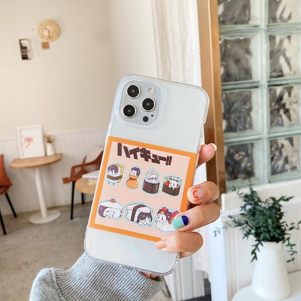 Ốp Lưng Case iPhone Dẻo Siêu Trong Dẻo Không Ngả Màu Shusi Haikyuu Cho 7G/8G đến 12 Promax