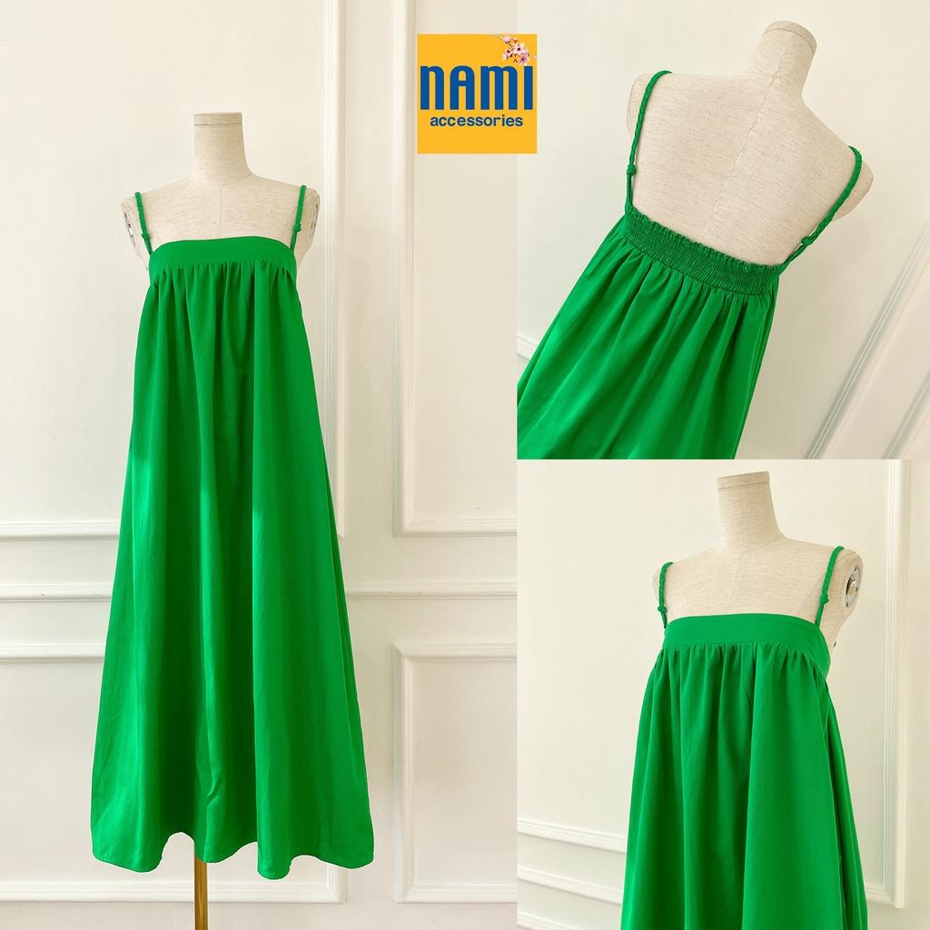 Đầm Babydoll Suông Rộng Dáng Dài Hai Dây Thắt Bím Xinh Xắn Dễ Thương - ATNU040