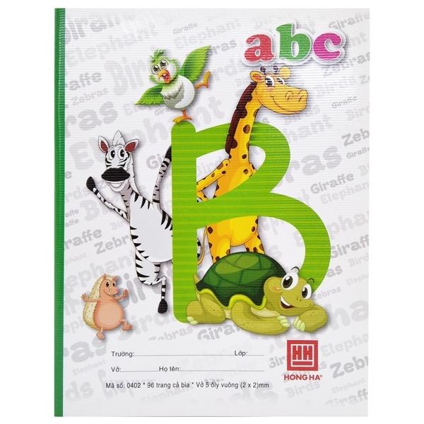 Vở Class ABC - 5 Ô Ly 96 Trang ĐL 100g/m2 - Hồng Hà 0402 (Mẫu Màu Giao Ngẫu Nhiên)
