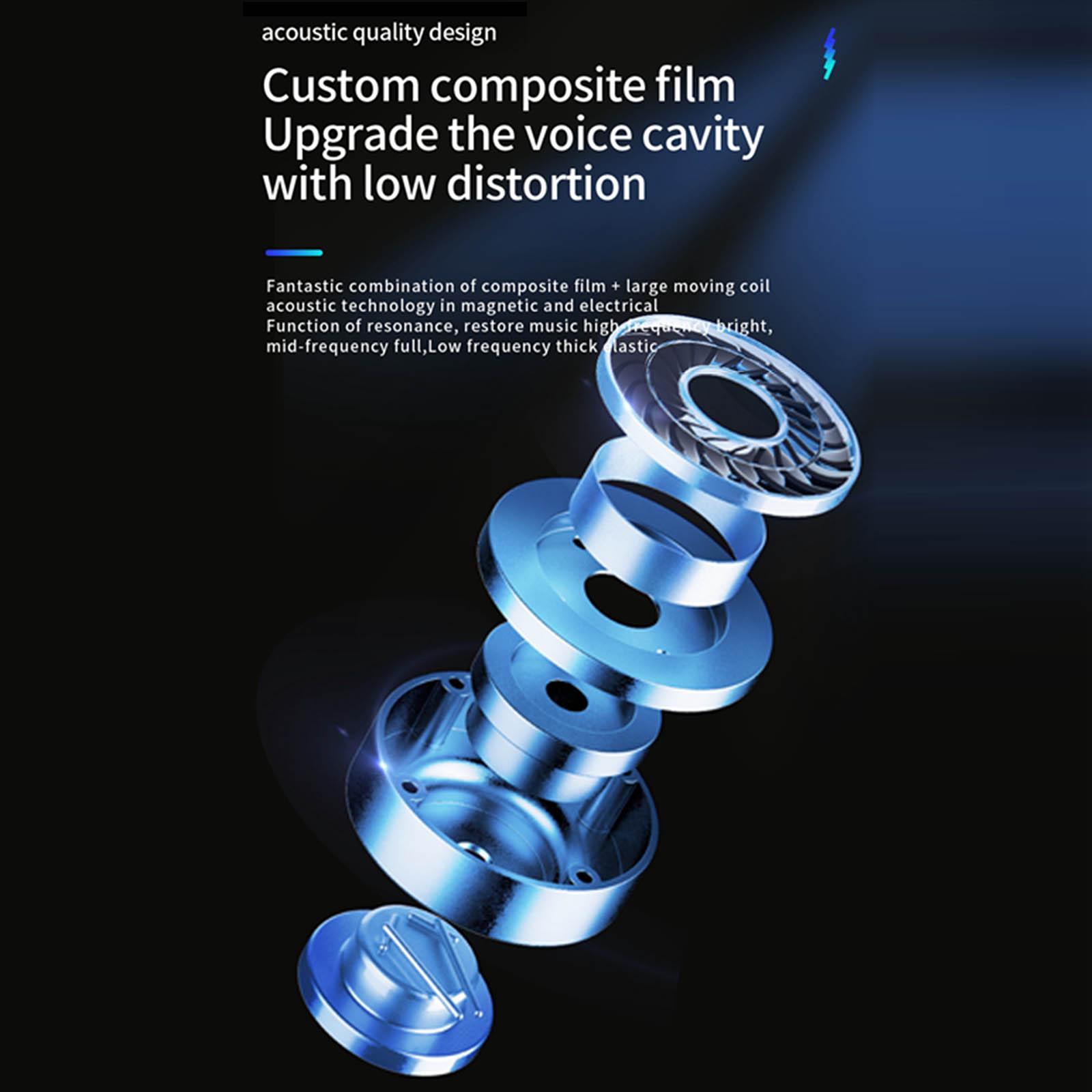 Headphones Display Microphone Handsfree Earbuds