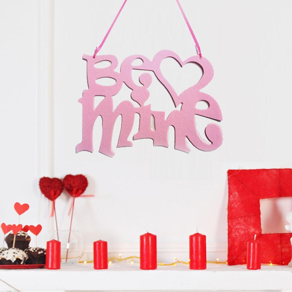 Romantic Non Woven Be Mine Valentines Day Home Decor Wall Door Hanging Sign