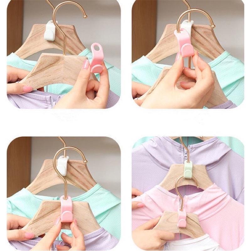 Đầu Nối Móc Treo Quần Áo Bằng Nhựa Đa Năng Tiết Kiệm Không Gian Tiện Lợi