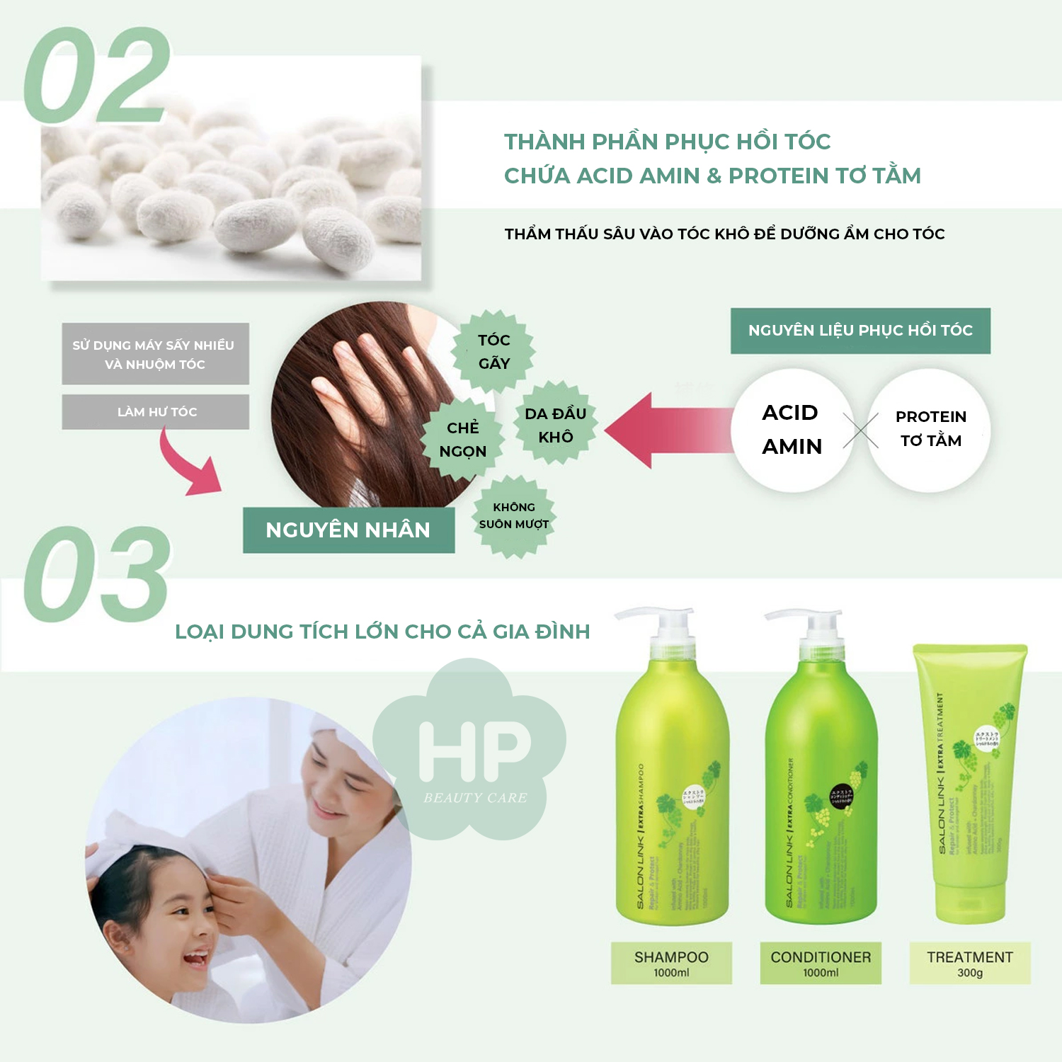 Dầu Gội Đầu Phục Hồi Tóc Hư Tổn Salon Link Chiết Xuất Nho Chardonnay Salon Link Extra Shampoo Chardonnay 1000mL