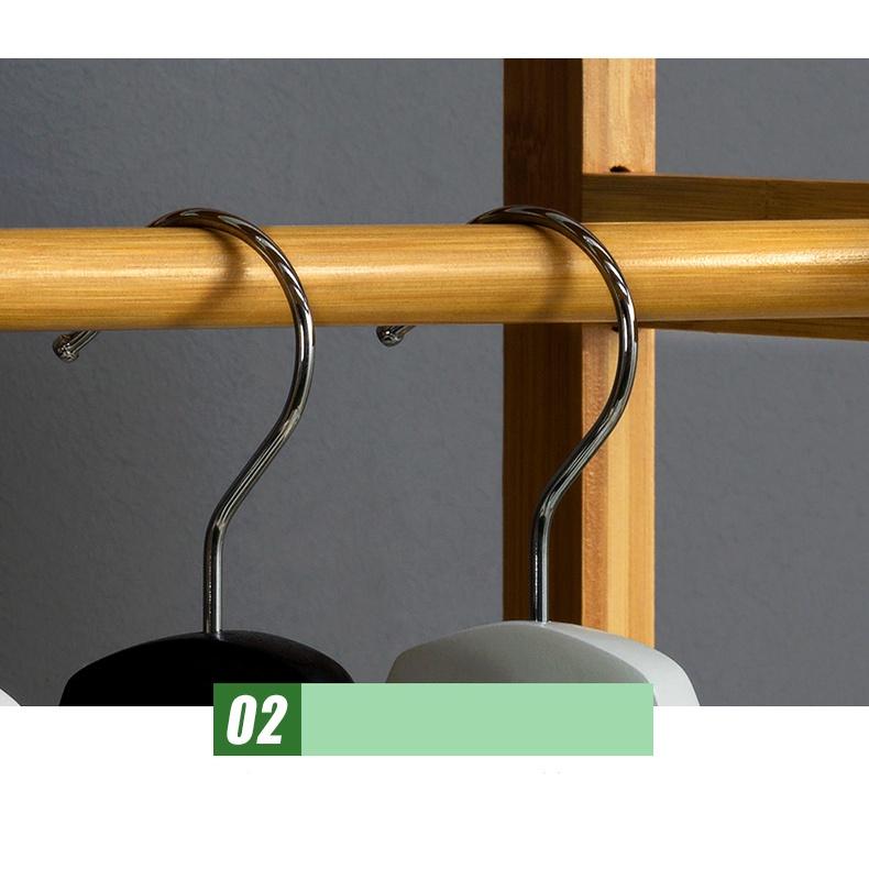 RE0612 Tủ treo quần áo gỗ tre mẫu lớn 165cm - Tủ quần áo gỗ tre - Tủ quần áo nhiều tầng