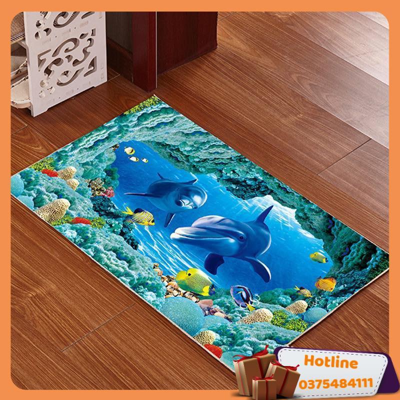 Thảm Lau Chân 3D Thảm Lau Chân 40X60Cm  - Hàng Loại 1