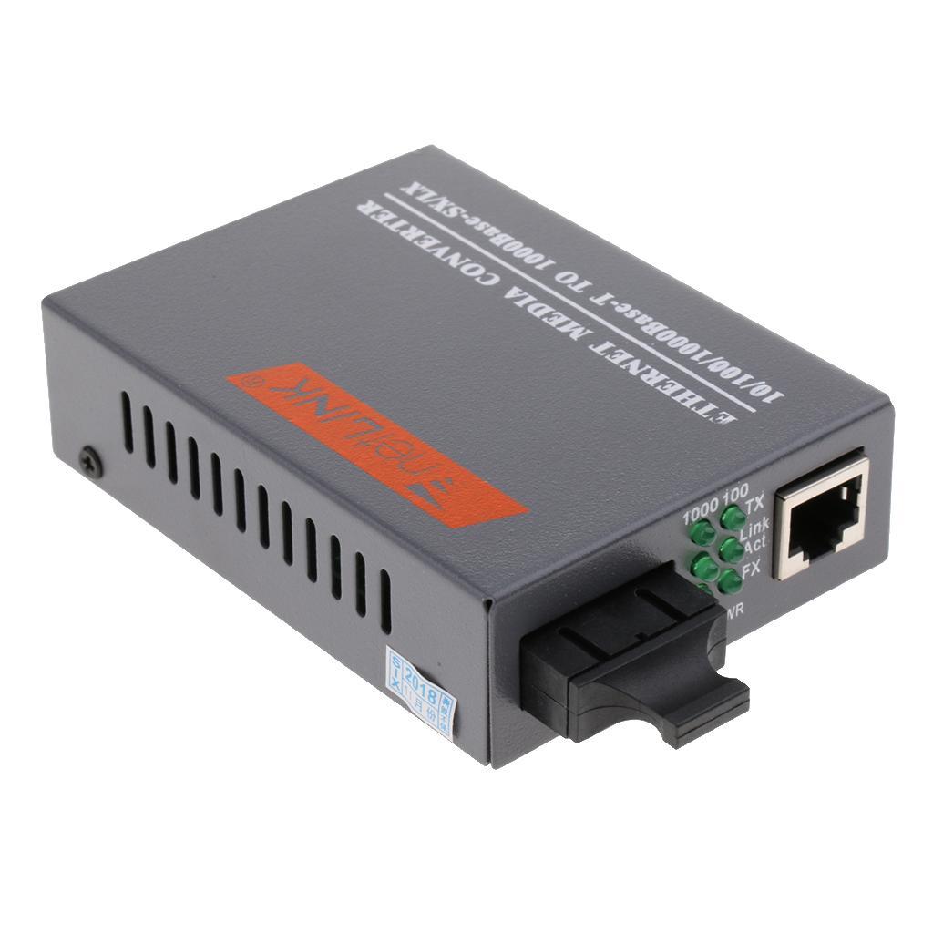 Premium Fiber Optical Media Converter SC Dual Fiber Single Mode 1000Mbps