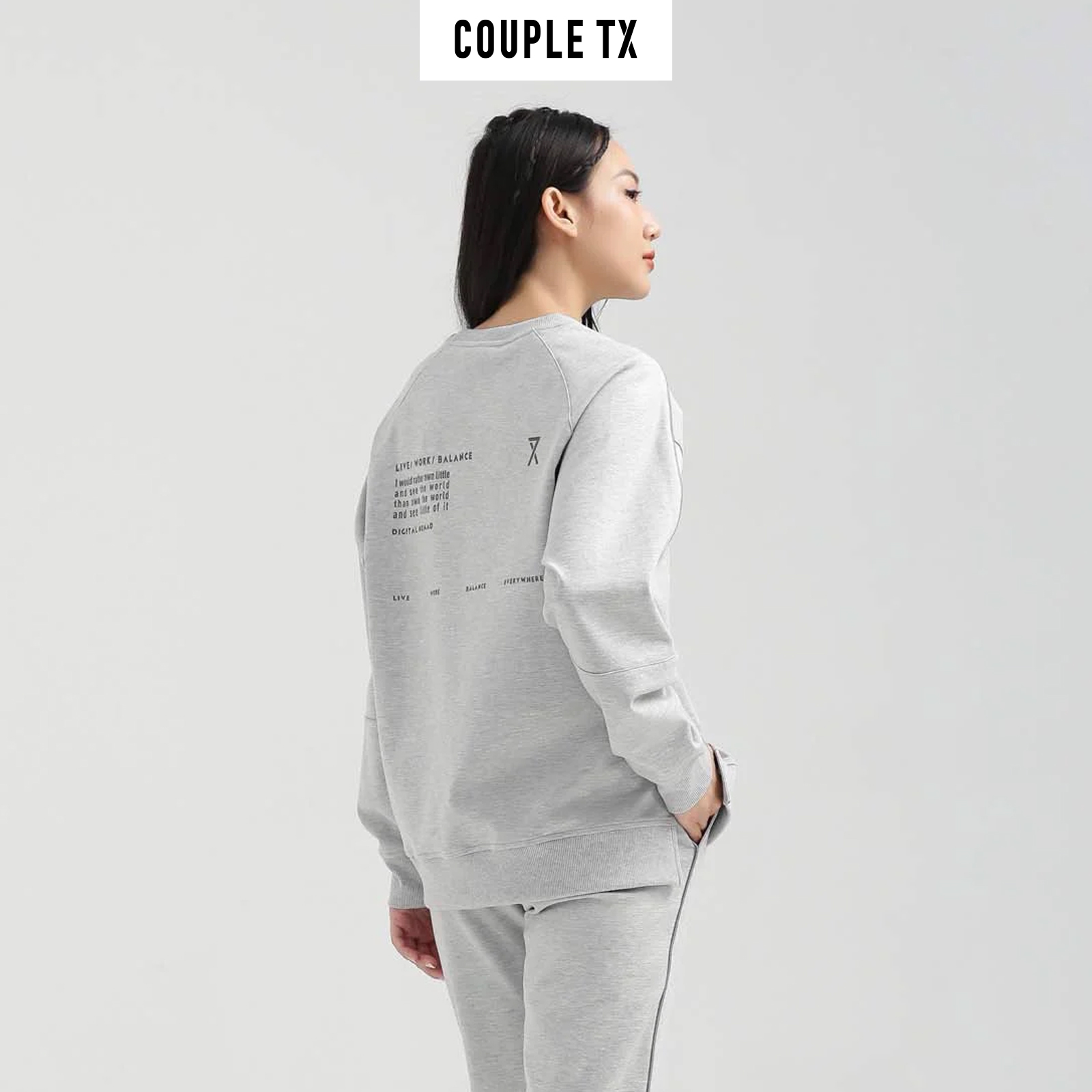 COUPLE TX - Áo Sweater Nữ In Phản Quang Thân Sau WSW 2016