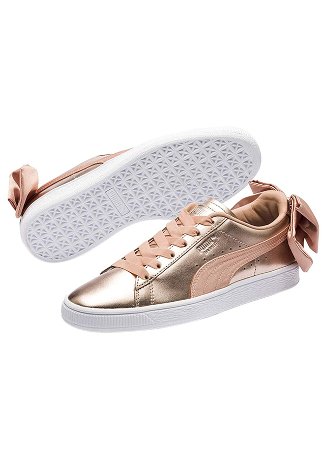 Giày Puma Basket Bow Shoes White Pumas With Bow Clearance