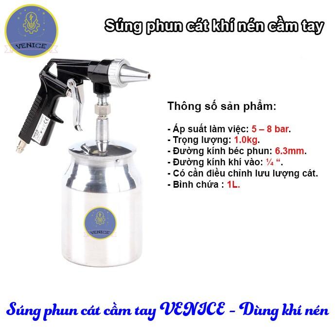 Dụng cụ phun cát cầm tay  - Dùng khí nén