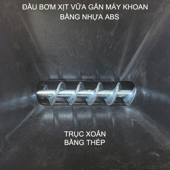 Đầu phun xịt vữa cầm tay gắn máy khoan thông minh tiện dụng, bằng nhựa ABS