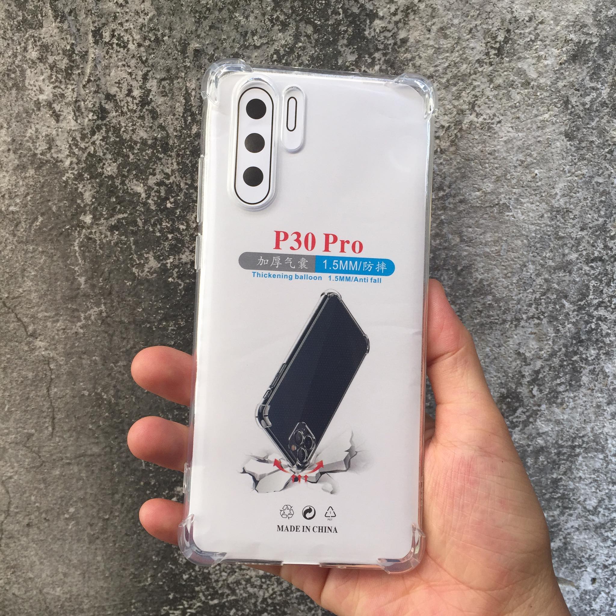 Ốp lưng silicon cho Huawei P30 Pro - chống sốc gờ cao 4 góc trong suốt