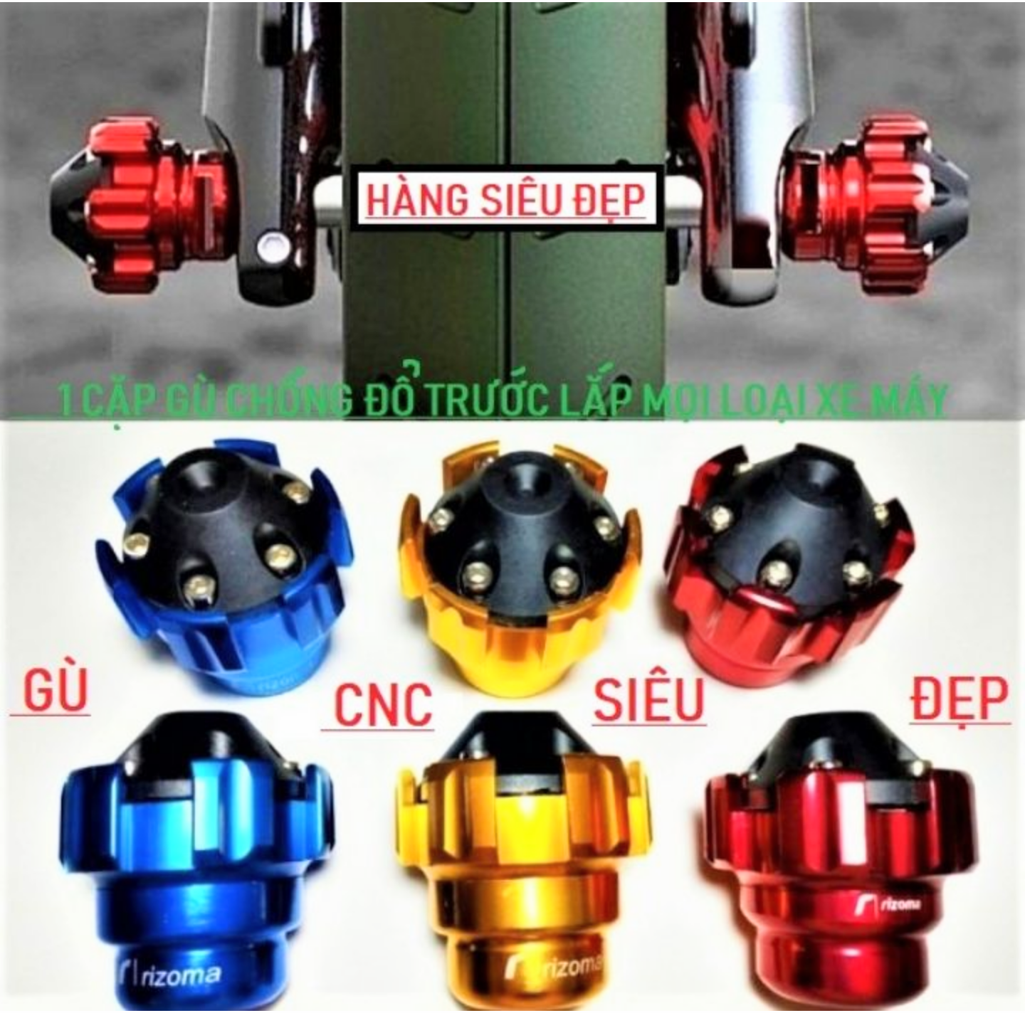 COMBO 2 GÙ CHỐNG ĐỖ BÁNH TRƯỚC KHÍA XE MÁY MẪU MỚI HÀNG ĐẸP CHUẨN