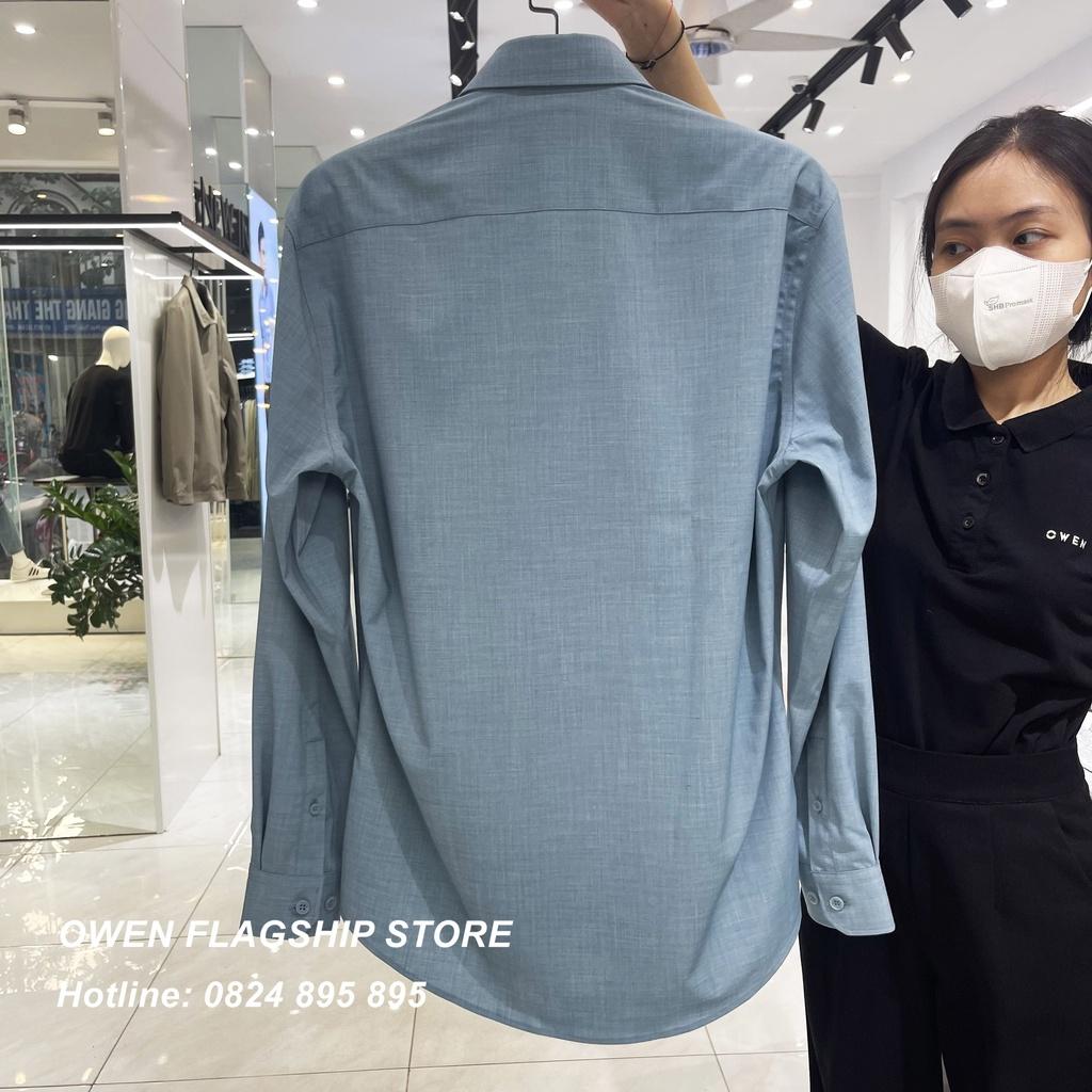 Áo Sơ mi Owen nam dài tay dáng Regular sợi Sồi mềm mịn mát Mã AR221393DT