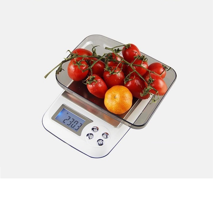 Cân thực phẩm màn hình điện tử cao cấp, thiết kế độc đáo sang trọng TẢI TRỌNG 1KG, 2KG, 3KG