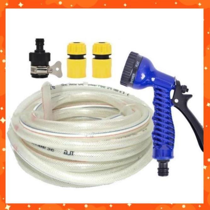 Bộ dây tăng áp 3 lần vòi xịt nước rửa xe, tưới cây loại 3-5m 206843