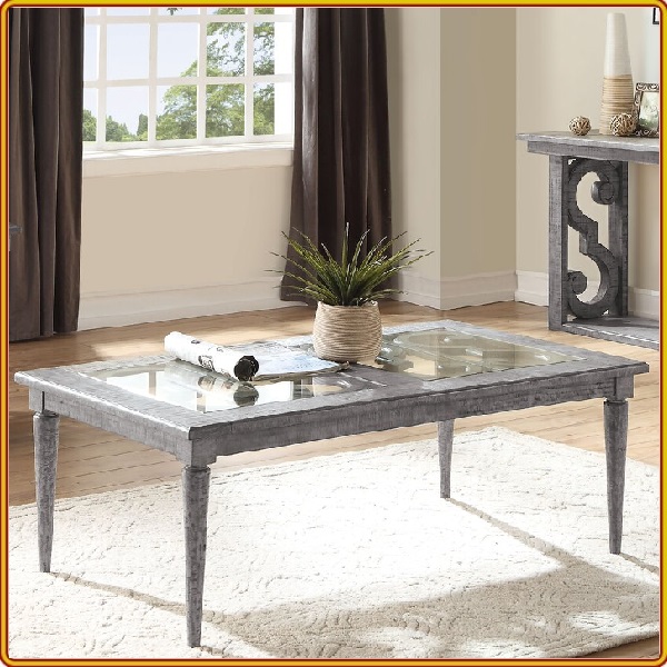 Bàn trà Tundo màu xám khói 127 x 71 x 45.7 cm