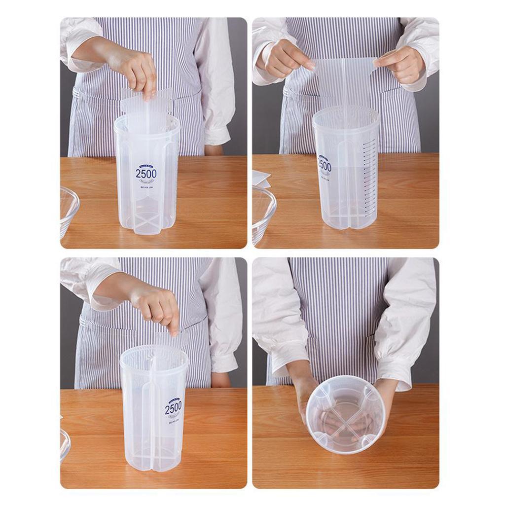 2Pcs Kitchen Transparent Household Sealed Food Storage Containers Tank for