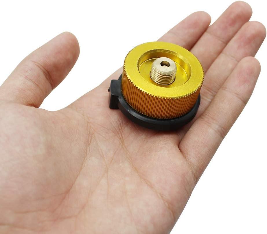 Chiếc Bộ chuyển đổi xi lanh khí cắm trại Bộ chuyển đổi đầu chuyển đổi khí Bộ kết nối vòi phun Bếp gas Bộ chuyển đổi van cho Butan Canister để vặn vào