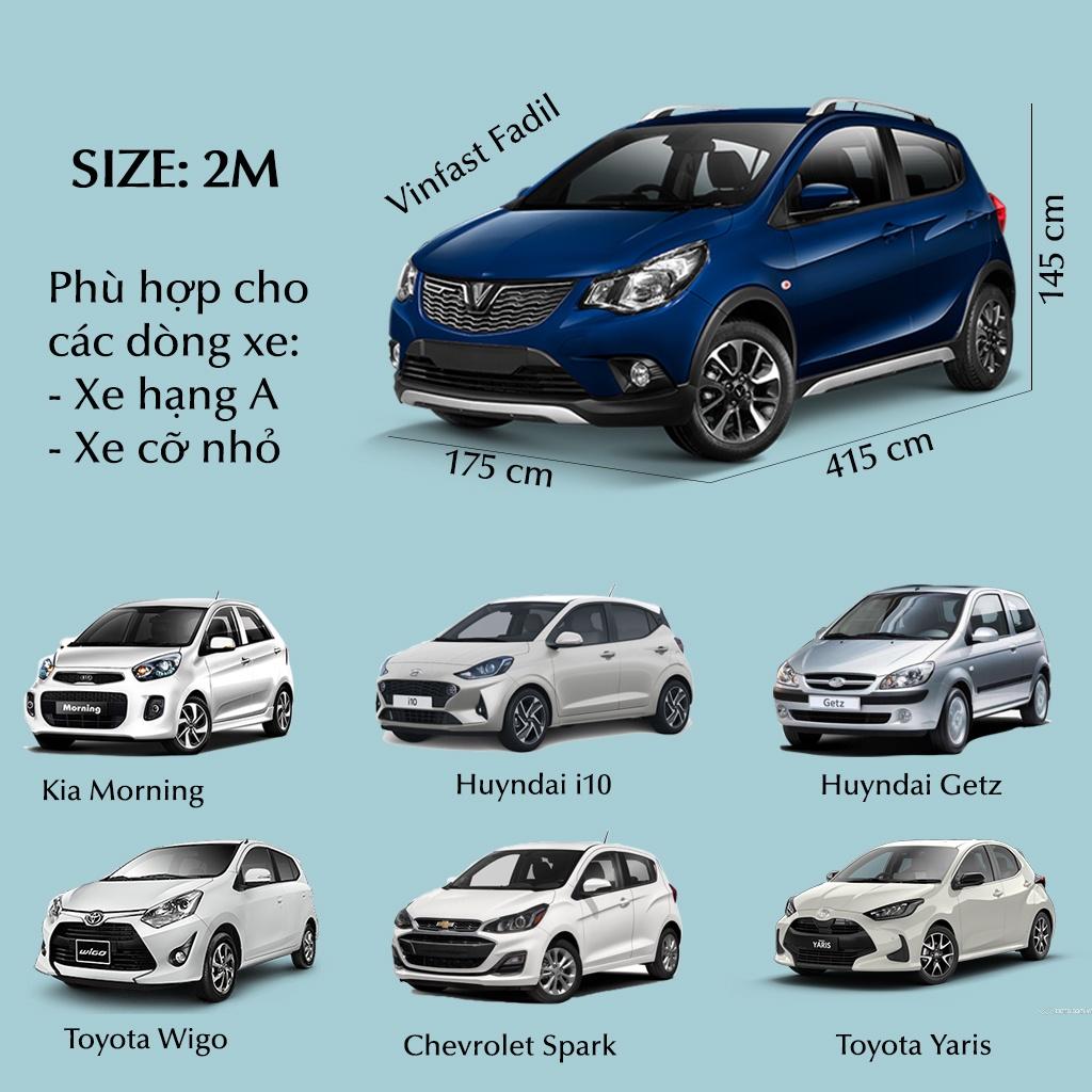 Bạt phủ ô tô xe hơi vải dù cao cấp phủ nguyên xe chống xước, chống nắng, chống cháy, có phản quang cho xe 4 đến 7 chỗ