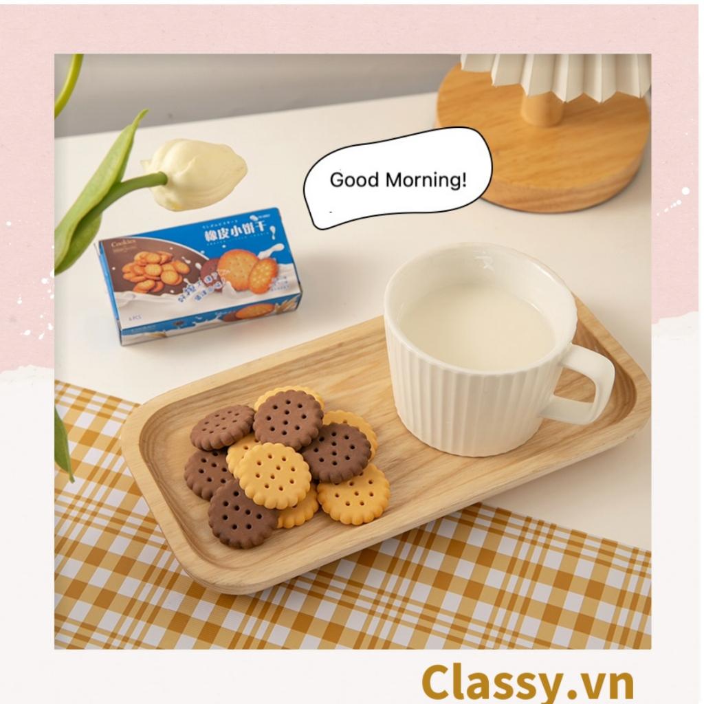 Hộp 6 cục Gôm tẩy Classy hình bánh quy đựng trong mô hình hộp bánh đáng yêu PK1148