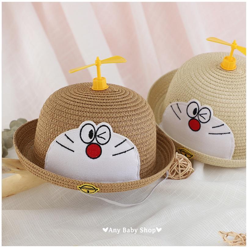 Nón cói cho bé trai bé gái hình mèo Đôremon có chong chóng cute với nhiều màu xinh yêu