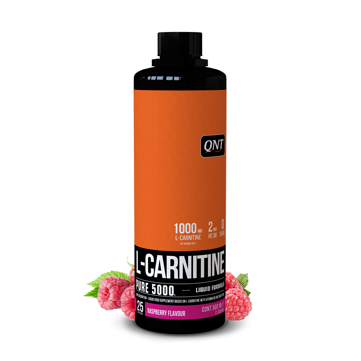 Thực phẩm bổ sung QNT L-Carnitine dạng lỏng 500ml Pure 5000 vị Raspberry