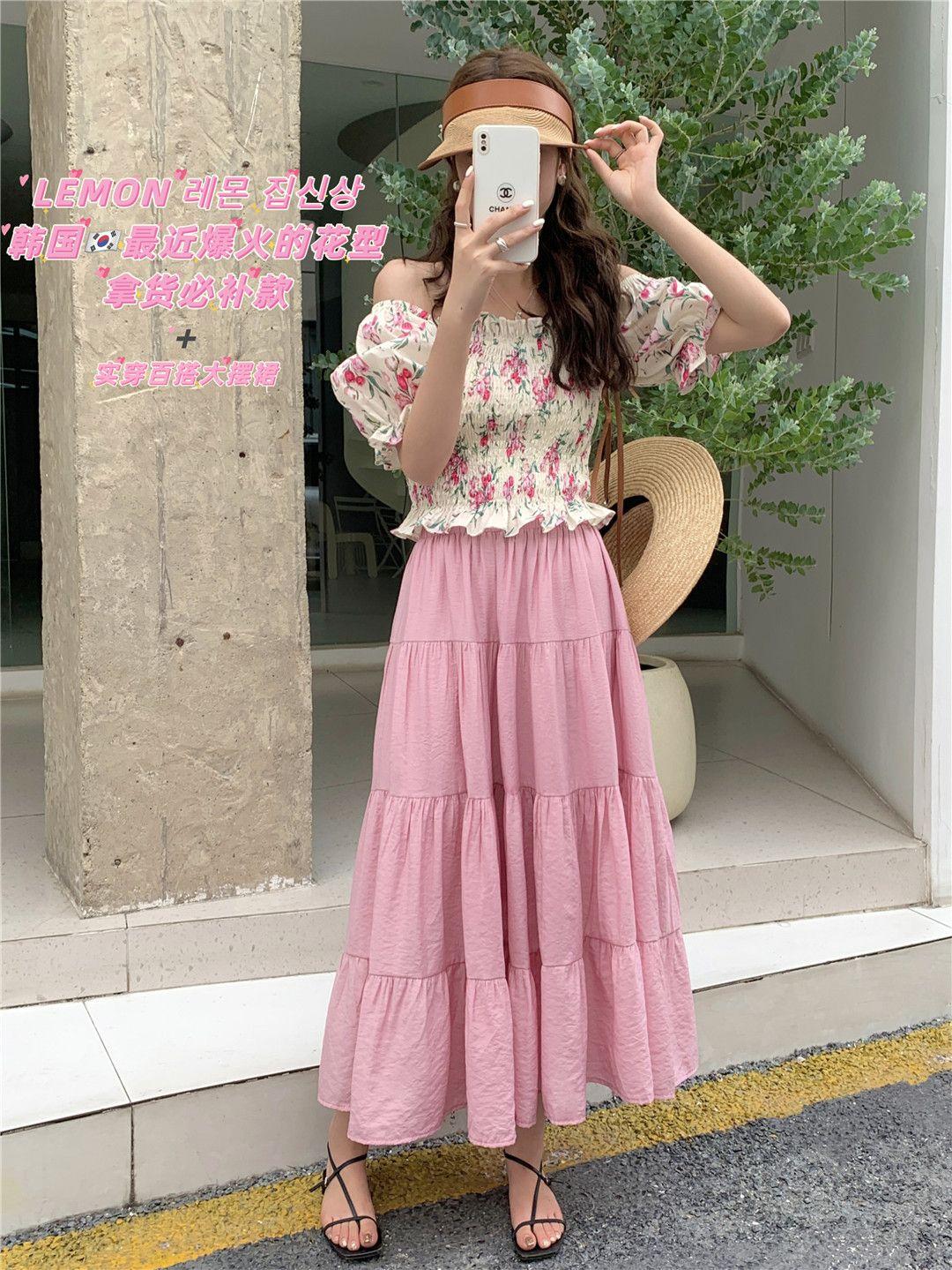 TOBE1SHOP Váy dài chữ A kiểu Pháp, váy dài, váy gió, váy dài, váy rộng, váy nửa người.