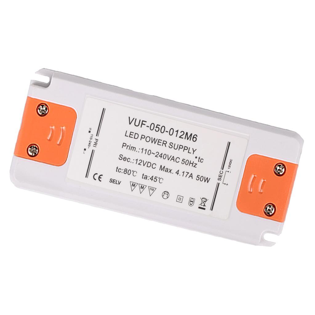 50W 4.2A DC 12V Slim LED Power Supply Driver Transformer,Size: L185xW63.5xH22mm