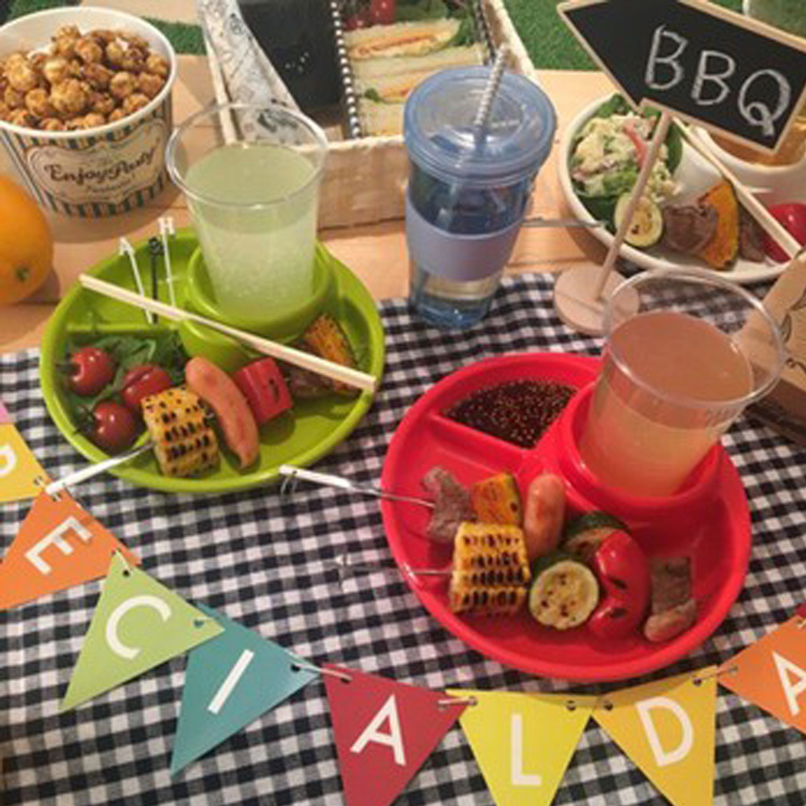 Bộ 2 khay ăn tiệc buffet, dã ngoại nhỏ gọn, đa năng - Hàng Nội Địa Nhật