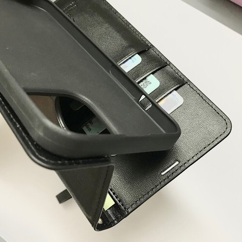Bao da cho iPhone 15 Pro Max Skin Wallet Card Holder Chống sốc