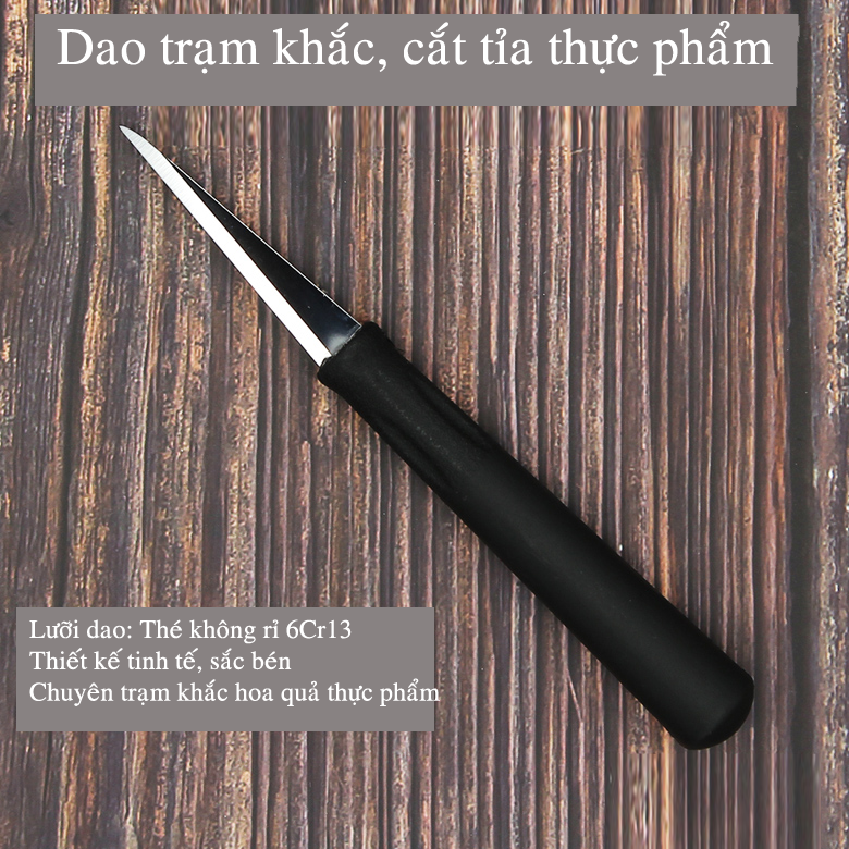 Dao khắc thực phẩm dao chính 5 cm đầu bếp dao khắc đĩa trái cây khắc dao đặc biệt dưa và trái cây dao khắc trái cây