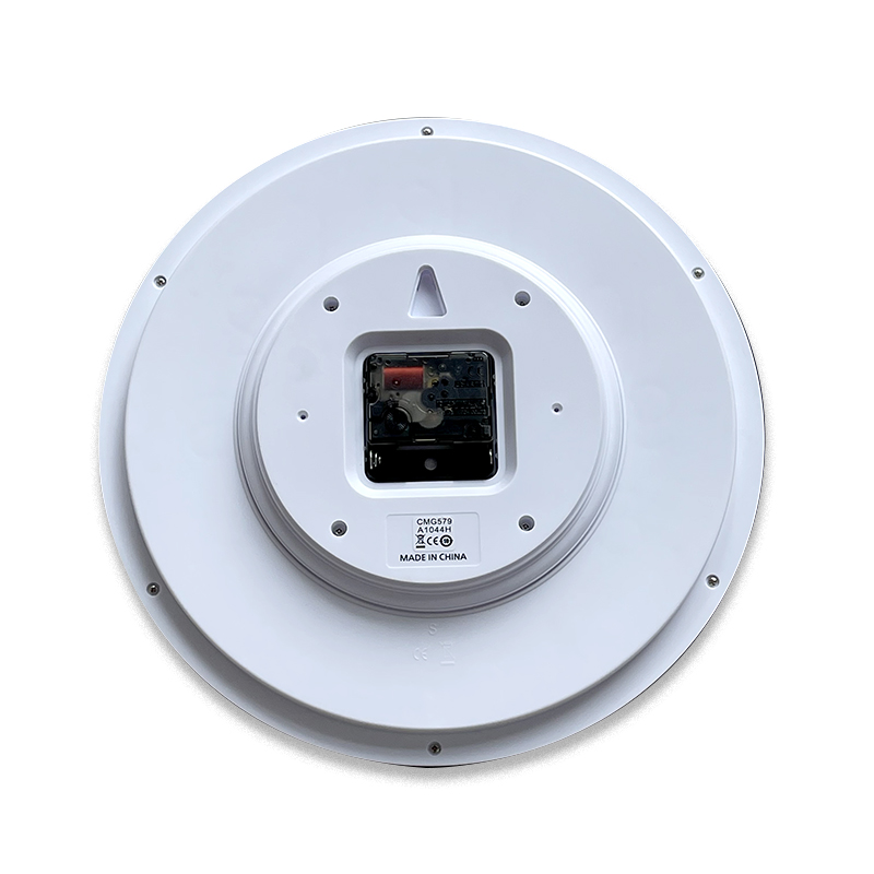 Đồng hồ Rhythm CMG579NR02. Kt 30.0 x 4.0cm, 0.63kg. Vỏ nhựa. Dùng Pin.