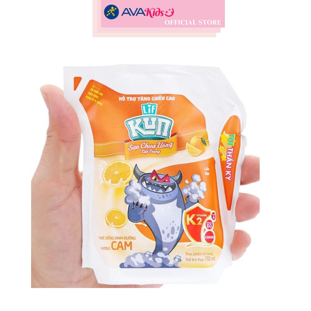 Sữa chua uống tiệt trùng LiF Kun vị cam 110 ml (từ 2 tuổi)