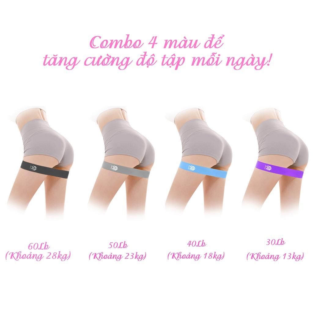 Dây Kháng Lực Cao Su Veidoorn, Dây Mini Band Tập Mông Tập Yoga