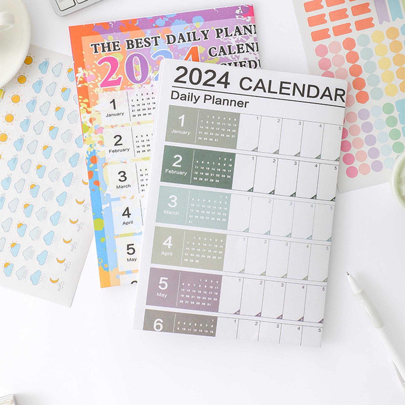 Wall Hanging Calendar 2024 Yearly Calendar Planner for Classroom House Tasks