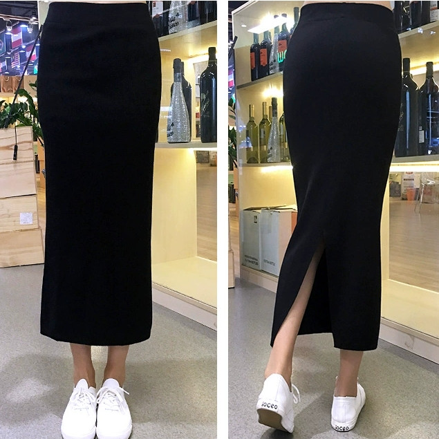 Chân váy midi dài qua gối chân váy len Haint boutique HB02