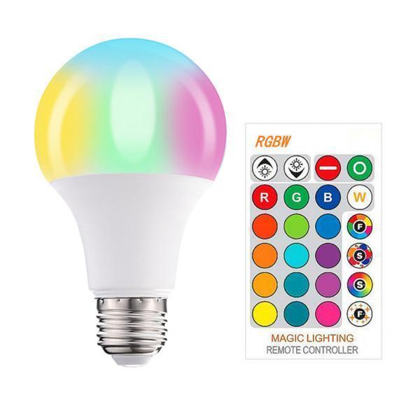 2X Color Changing Light Bulb RGB LED Light Bulbs 900LM Flood Mood Light A60