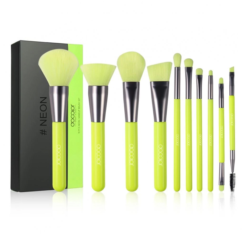 Bộ Cọ Docolor Neon Green 10 Cây