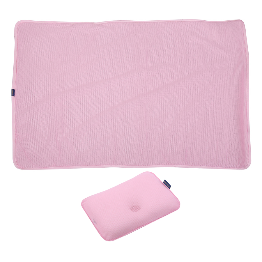 Bộ Gối, Nệm Mát Chống Bẹt Đầu Và Ngạt Thở Hàn Quốc GIO CPCM-L PINK (Hồng) - Size L